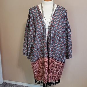 MPH Collection Black & peach coverlet size 2X